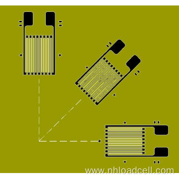 Three measuring grids CA strain gage